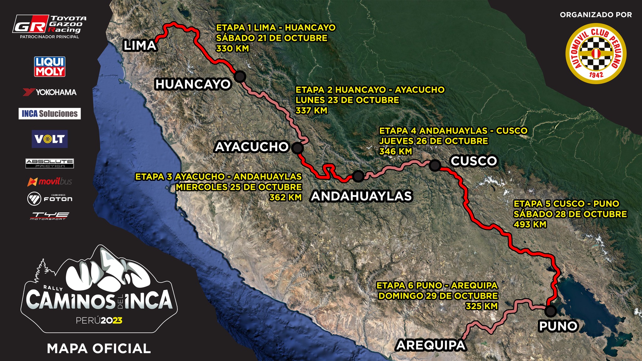 recorrido caminos del inca 2023